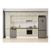 Alvinka 370X240 Cm Klasik Mebran Mutfak Dolabı, Mbb E80B40S50 1 Mebran Kumtaşı Suntalam