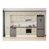 Alvinka 370X240 Cm Klasik Mebran Mutfak Dolabı, Mbb E80B45S45 1 Mebran Kumtaşı Suntalam