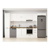 Alvinka 375X222 Cm Klasik Mebran Mutfak Dolabı, Mbb E90B45S40 1 Mebran Beyaz Suntalam