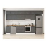 Alvinka 375X240 Cm Klasik Mebran Mutfak Dolabı, Mb E80S50S45 1 Mebran Antrasit Suntalam