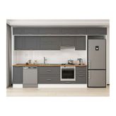 Alvinka 375X240 Cm Klasik Mebran Mutfak Dolabı, Mb E90S40S45 1 Mebran Antrasit Suntalam