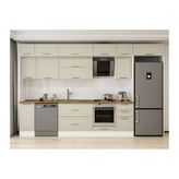 Alvinka 375X240 Cm Klasik Mebran Mutfak Dolabı, Mb E90S40S45 2 Mebran Kumtaşı Suntalam