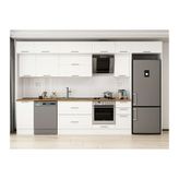 Alvinka 375X240 Cm Klasik Mebran Mutfak Dolabı, Mb E90S45S40 2 Mebran Beyaz Suntalam