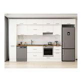 Alvinka 375X240 Cm Klasik Mebran Mutfak Dolabı, Mbb E90B40S45 1 Mebran Beyaz Suntalam