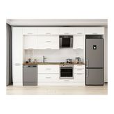 Alvinka 375X240 Cm Klasik Mebran Mutfak Dolabı, Mbb E90B40S45 2 Mebran Beyaz Suntalam