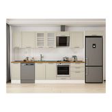 Alvinka 380X222 Cm Klasik Mebran Mutfak Dolabı, Mb E80S40S60 3 Mebran Kumtaşı Suntalam