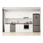 Alvinka 380X222 Cm Klasik Mebran Mutfak Dolabı, Mb E80S60S40 1 Mebran Beyaz Suntalam