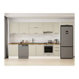 Alvinka 380X222 Cm Klasik Mebran Mutfak Dolabı, Mb E80S60S40 1 Mebran Kumtaşı Suntalam
