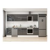 Alvinka 380X222 Cm Mutfak Dolabı, Mb E80S50S50 2 Antrasit Suntalam