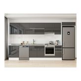 Alvinka 380X222 Cm Mutfak Dolabı, Mb E80S60S40 1 Antrasit Suntalam