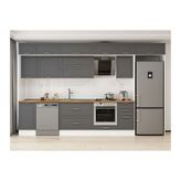 Alvinka 380X240 Cm Klasik Mebran Mutfak Dolabı, Mb E90S45S45 2 Mebran Antrasit Suntalam