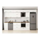 Alvinka 380X240 Cm Klasik Mebran Mutfak Dolabı, Mb E90S45S45 2 Mebran Beyaz Suntalam