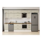 Alvinka 380X240 Cm Klasik Mebran Mutfak Dolabı, Mb E90S45S45 2 Mebran Kumtaşı Suntalam