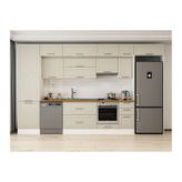 Alvinka 380X240 Cm Klasik Mebran Mutfak Dolabı, Mbb E80B60S40 1 Mebran Kumtaşı Suntalam