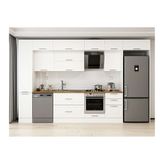Alvinka 380X240 Cm Klasik Mebran Mutfak Dolabı, Mbb E90B40S50 2 Mebran Beyaz Suntalam