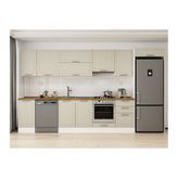 Alvinka 385X222 Cm Klasik Mebran Mutfak Dolabı, Mb E90S45S50 1 Mebran Kumtaşı Suntalam