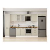 Alvinka 385X222 Cm Klasik Mebran Mutfak Dolabı, Mbb E80B45S60 3 Mebran Kumtaşı Suntalam