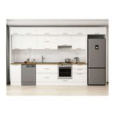 Alvinka 385X240 Cm Klasik Mebran Mutfak Dolabı, Mb E80S45S60 1 Mebran Beyaz Suntalam