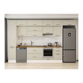 Alvinka 385X240 Cm Klasik Mebran Mutfak Dolabı, Mbb E90B45S50 1 Mebran Kumtaşı Suntalam