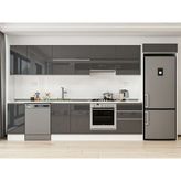 Alvinka 390X222 cm High Gloss Mutfak Dolabı MB-E90S40S60-1 Antrasit - Suntalam