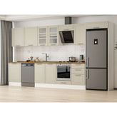 Alvinka 390X222 cm Klasik Mebran Mutfak Dolabı MB-E80S60S50-3 Kumtaşı - Suntalam - Kum Beji