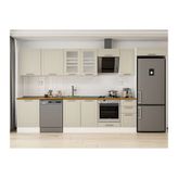 Alvinka 390X222 Cm Klasik Mebran Mutfak Dolabı, Mb E90S60S40 3 Mebran Kumtaşı Suntalam
