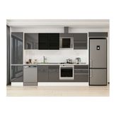 Alvinka 390X222 Cm Mutfak Dolabı, Mbb E80B50S60 3 Antrasit Suntalam