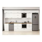 Alvinka 390X240 Cm Klasik Mebran Mutfak Dolabı, Mb E80S50S60 2 Mebran Beyaz Suntalam