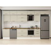 Alvinka 390X240 cm Klasik Mebran Mutfak Dolabı MB-E80S60S50-2 Kumtaşı - Suntalam - Kum Beji