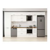 Alvinka 390X240 Cm Klasik Mebran Mutfak Dolabı, Mbb E90B60S40 2 Mebran Beyaz Suntalam