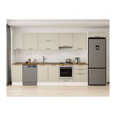 Alvinka 395X222 Cm Klasik Mebran Mutfak Dolabı, Mb E90S45S60 1 Mebran Kumtaşı Suntalam