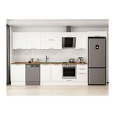 Alvinka 395X222 Cm Klasik Mebran Mutfak Dolabı, Mb E90S60S45 2 Mebran Beyaz Suntalam