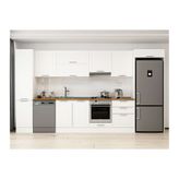 Alvinka 395X222 Cm Klasik Mebran Mutfak Dolabı, Mbb E90B45S60 1 Mebran Beyaz Suntalam