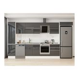 Alvinka 395X222 Cm Mutfak Dolabı, Mbb E90B45S60 2 Antrasit Suntalam