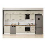 Alvinka 395X240 Cm Klasik Mebran Mutfak Dolabı, Mb E90S60S45 2 Mebran Kumtaşı Suntalam