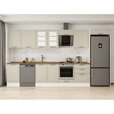 Alvinka 400X222 cm Klasik Mebran Mutfak Dolabı MB-E90S50S60-3 Kumtaşı - Suntalam - Kum Beji