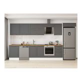 Alvinka 400X222 Cm Klasik Mebran Mutfak Dolabı, Mb E90S60S50 2 Mebran Antrasit Suntalam