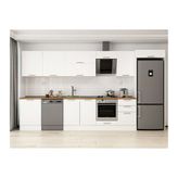 Alvinka 400X222 Cm Klasik Mebran Mutfak Dolabı, Mb E90S60S50 2 Mebran Beyaz Suntalam