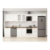 Alvinka 400X222 Cm Klasik Mebran Mutfak Dolabı, Mb E90S60S50 3 Mebran Beyaz Suntalam