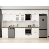 Alvinka 400X240 cm Klasik Mebran Mutfak Dolabı MB-E90S50S60-3 Beyaz - Suntalam