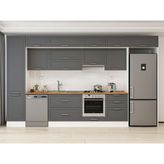 Alvinka 400X240 cm Klasik Mebran Mutfak Dolabı MBB-E90B50S60-1 Antrasit - Suntalam