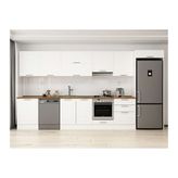 Alvinka 410X222 Cm Klasik Mebran Mutfak Dolabı, Mb E90S60S60 1 Mebran Beyaz Suntalam