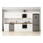 Alvinka 410X222 Cm Klasik Mebran Mutfak Dolabı, Mb E90S60S60 2 Mebran Beyaz Suntalam