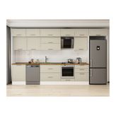 Alvinka 410X240 Cm Klasik Mebran Mutfak Dolabı, Mb E90S60S60 2 Mebran Kumtaşı Suntalam