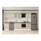 Alvinka 410X240 Cm Klasik Mebran Mutfak Dolabı, Mb E90S60S60 3 Mebran Kumtaşı Suntalam