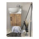 ALVİT 28*45 LAVABOLU Banyo&Tuvalet Mini Köşe 28*45 Cm Banyo Dolabı Dahil