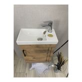 ALVİT Adagrup Banyo & Tuvalet & WC Mini Köşe DOLAB 25*45 Cm Lavabo ve Dolabı Dahil
