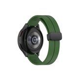 Amazfit Gtr 47 Mm Lite/gtr2e/3/gtr 3 Pro/gtr 2Spor Pace Uyumlu Silikon Magnet Kordon(Güçlü Mıknatıs) Yeşil