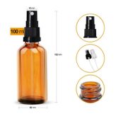 Amber Cam Şişe 100ml Siyah Sprey Başlıklı