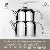 Amboss Saphire Çelik Saplı Orta Boy Çaydanlık